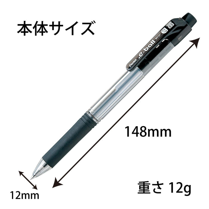 Pentel Dot E Bk127-A 黑色油性原子筆 0.7 mm 10 支裝