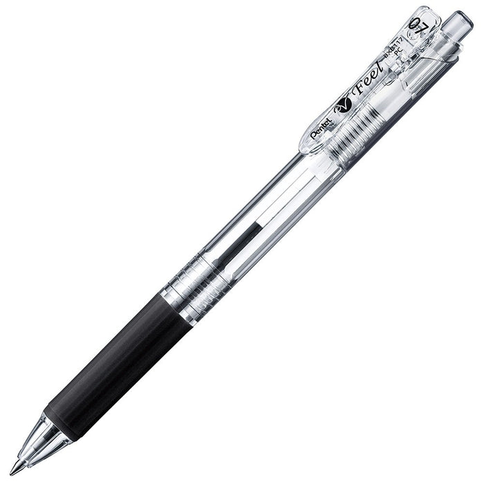 Pentel BxB117T-A 透明原子筆 0.7 毫米 10 支裝油性墨水