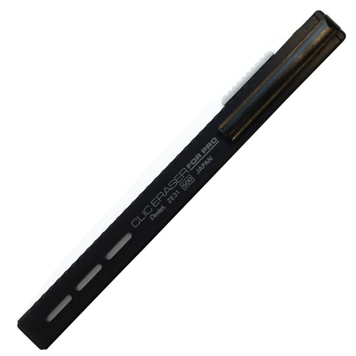 Pentel Pro Click Eraser Black Rectangle Holder Eraser Size 14X8X122mm/9G - Ze31-A-Kiichin - The #1 Place for Japanese Goods in Your Hand!