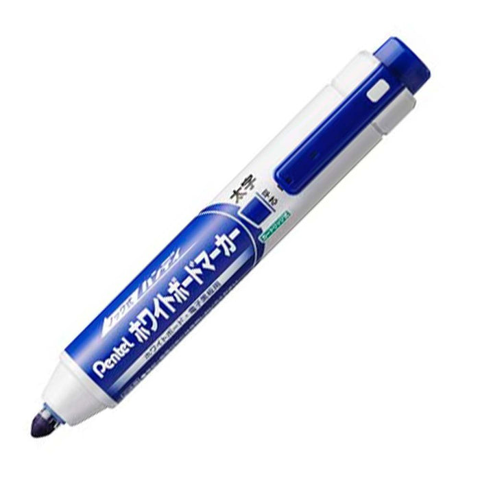 Pentel Blue Ink Retractable Whiteboard Marker Flat Lead MWXN6M-C 10-Pack