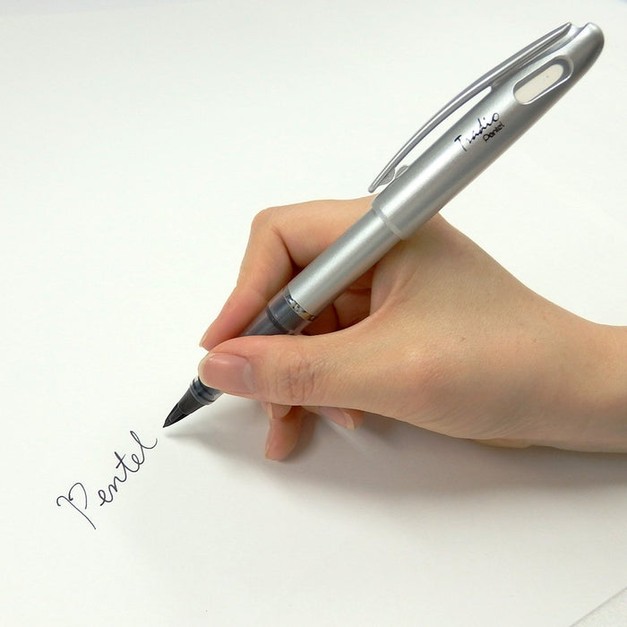 Pentel Tradio Plaman Silver Shaft Pen TRJ74 - High-Quality Writing Instrument