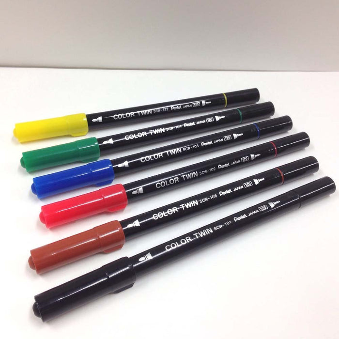 Pentel 24-Color Set Water-Based Twin Pen - Ideal for Art and Design