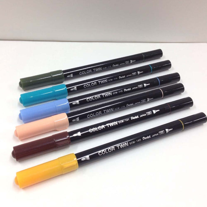 Pentel 24-Color Set Water-Based Twin Pen - Ideal for Art and Design