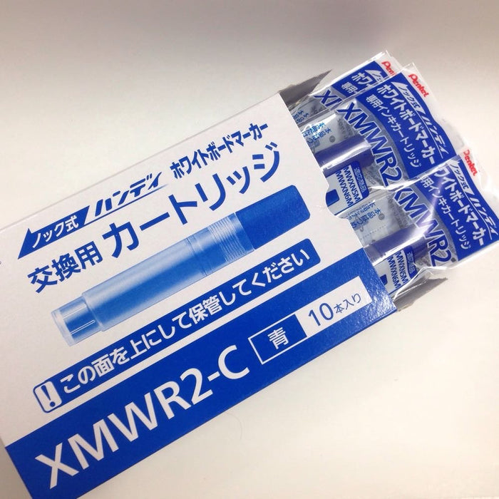 Pentel 蓝色 XMWR2-C 白板笔替换装 10 支装