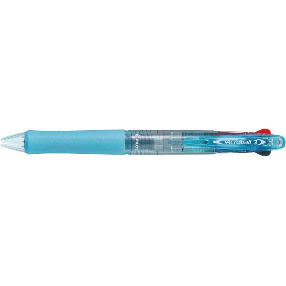 Pilot Acroball 3 Clear Soft Blue 0.5mm 3-Color Ballpoint Pen - Bkab40E