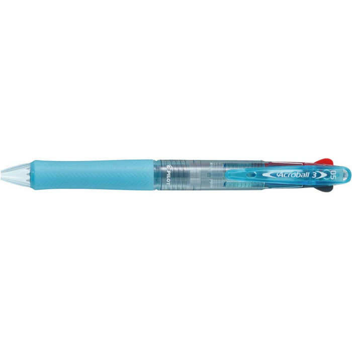 Pilot Acroball 3 Clear Soft Blue 0.5mm 3-Color Ballpoint Pen - Bkab40Efcsl