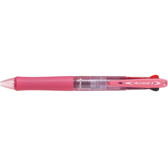 Pilot Acroball 3 0.7mm 3-Color Ballpoint Pen Soft Pink Clear - Pilot Bkab40Fcsp