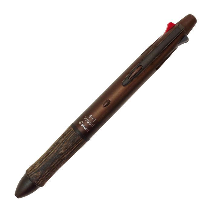 Pilot Dark Brown 4+1 Wood Pen 14.1mm Diameter 148mm Length - Bkhfw2Srdbn