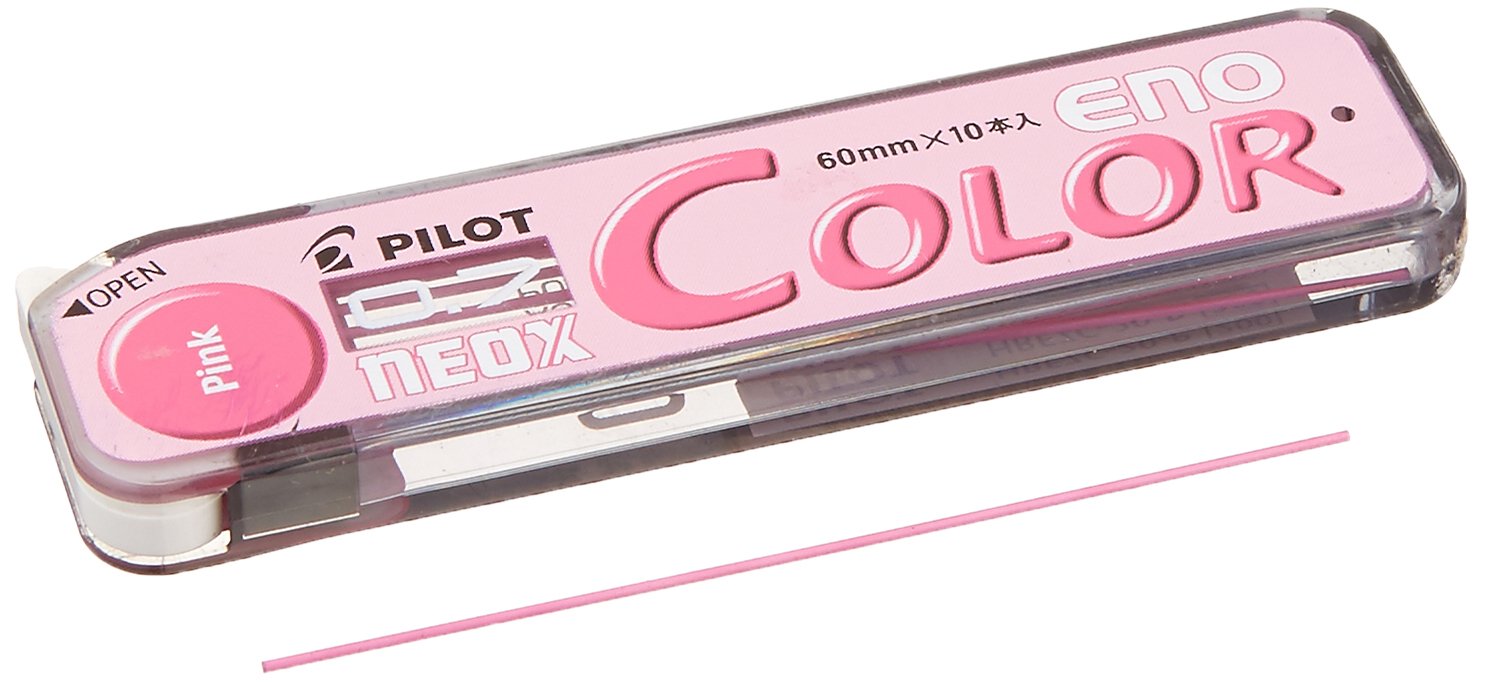 Pilot Eno 0.7mm Pink Mechanical Pencil Lead - 10 Pieces Pack