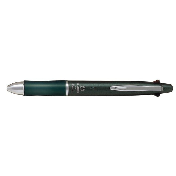 Pilot Doctor Grip 4+1 Extra Fine 0.5mm Ballpoint Pen New Ash Metal Olive Color