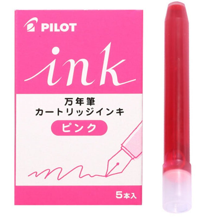 Pilot Fountain Pen 5-Piece Pink Cartridge Ink Refills Irf-5S-P