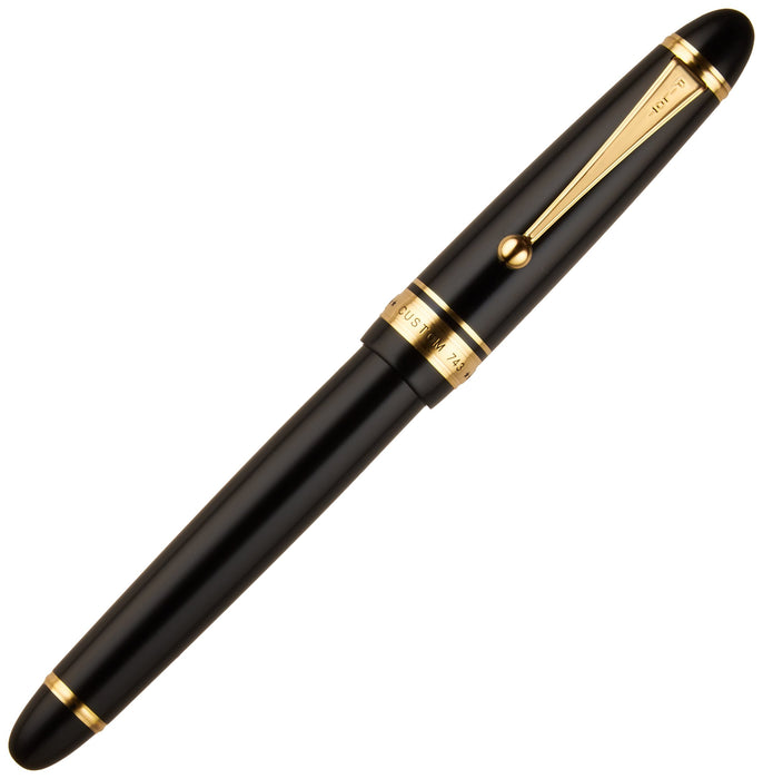 Pilot Custom 743 Black Shaft Fountain Pen with Soft Fine Print - Fkk3000Rbsf