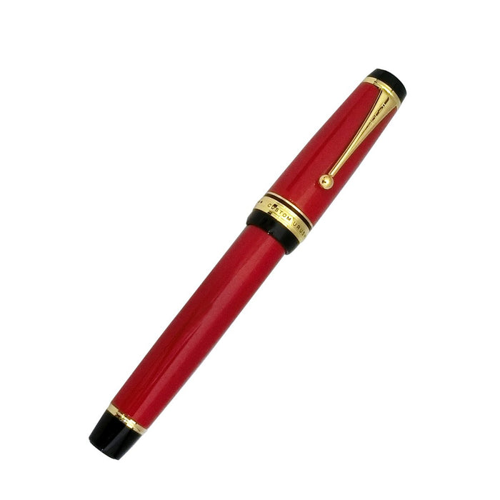 Pilot Custom Urushi Vermilion Fountain Pen with Medium Fine Print