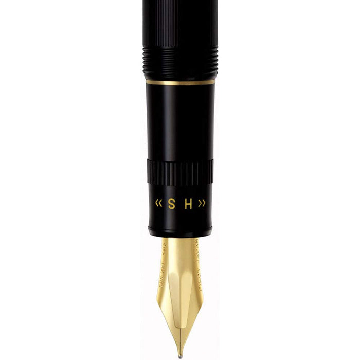 Pilot Justus 95 网黑钢笔 中号细笔尖 - FJ-3MR-NB-FM