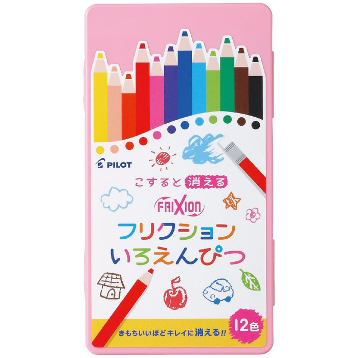 Pilot Frixion 12-Color Set High-Quality Pink Colored Pencils by Pilot