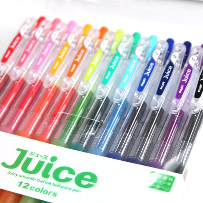 Pilot Gel Ballpoint Pen Set 12 Colors 0.5mm - Pilot Juice LJU120EF Extra Fine Tip