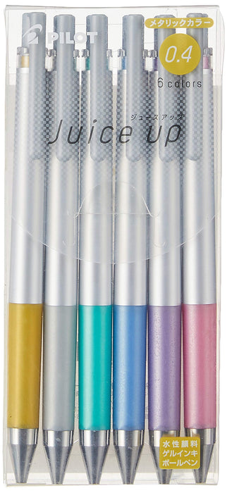 Pilot Juice Up 0.4 Metallic Color Gel Ballpoint Pen Set 6 Colors - Ljp120S4-6Cm