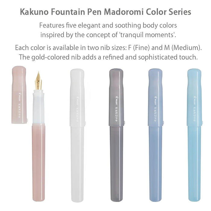 Pilot Kakuno Fountain Pen Madoromi Light Blue Fine Nib F