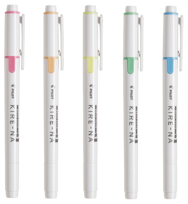 Pilot Kirena 5C Basic Highlighter Marker pack of 5 - Vibrant Colors