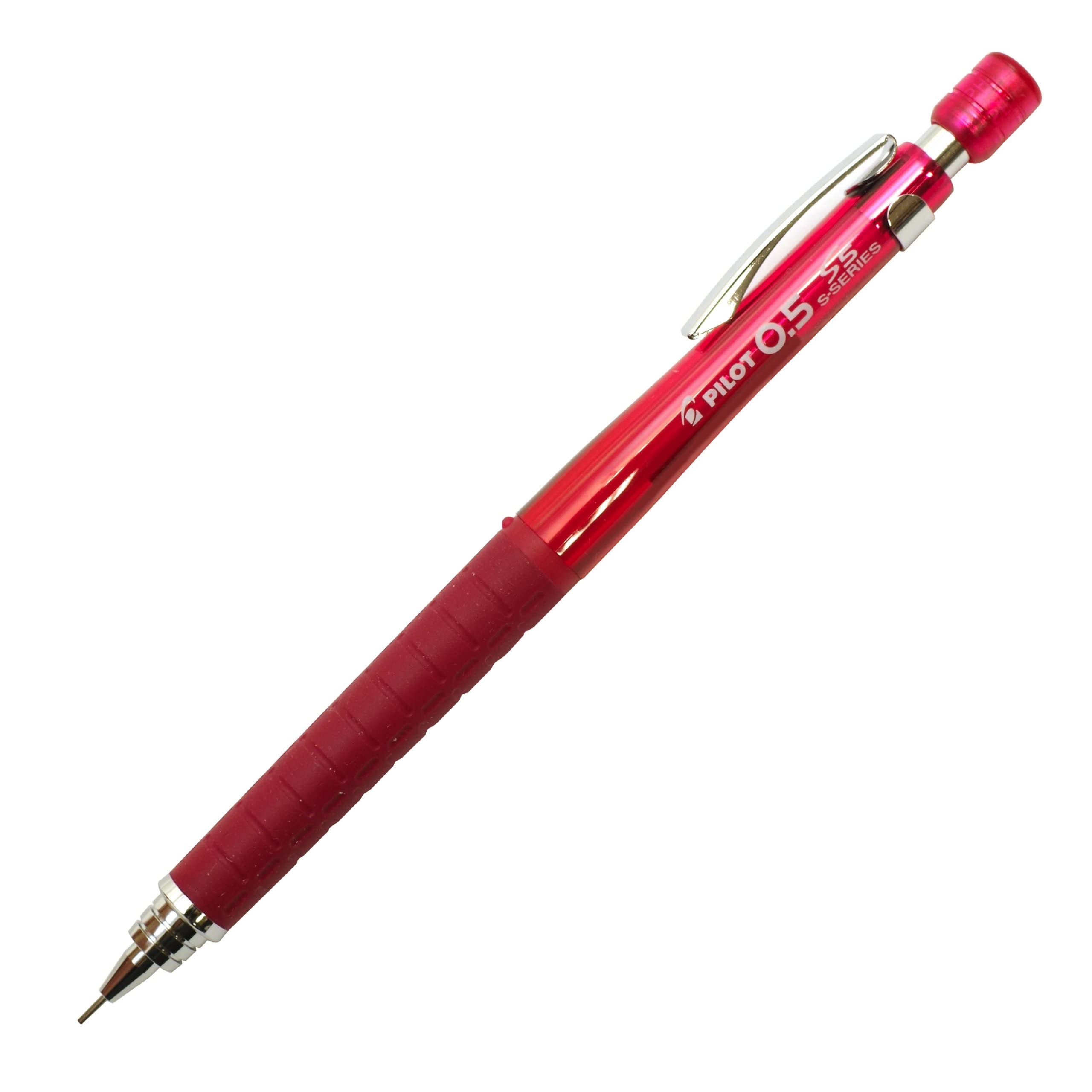 Pilot S5 Mechanical Pencil 0.5mm Transparent Red - High-Quality Writin