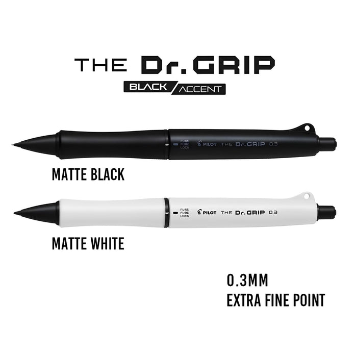 Pilot Dr. Grip Mechanical Pencil 0.3mm Black Accent Matte Black-Kiichin - The #1 Place for Japanese Goods in Your Hand!