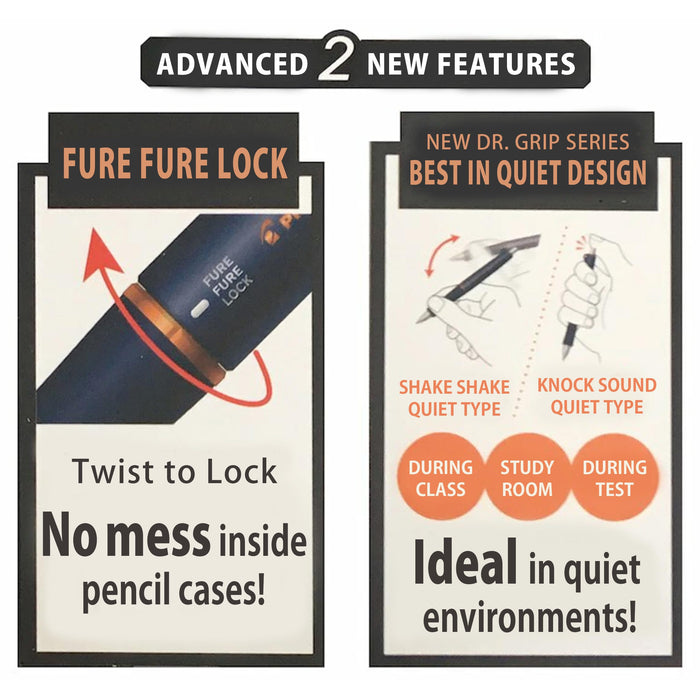 Pilot Dr. Grip Mechanical Pencil 0.5mm Matte White with Black Accent-Kiichin - The #1 Place for Japanese Goods in Your Hand!