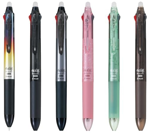 Pilot Frixion Ball 3 Slim Multi-Color Ballpoint Pen 0.5mm Modern Wood