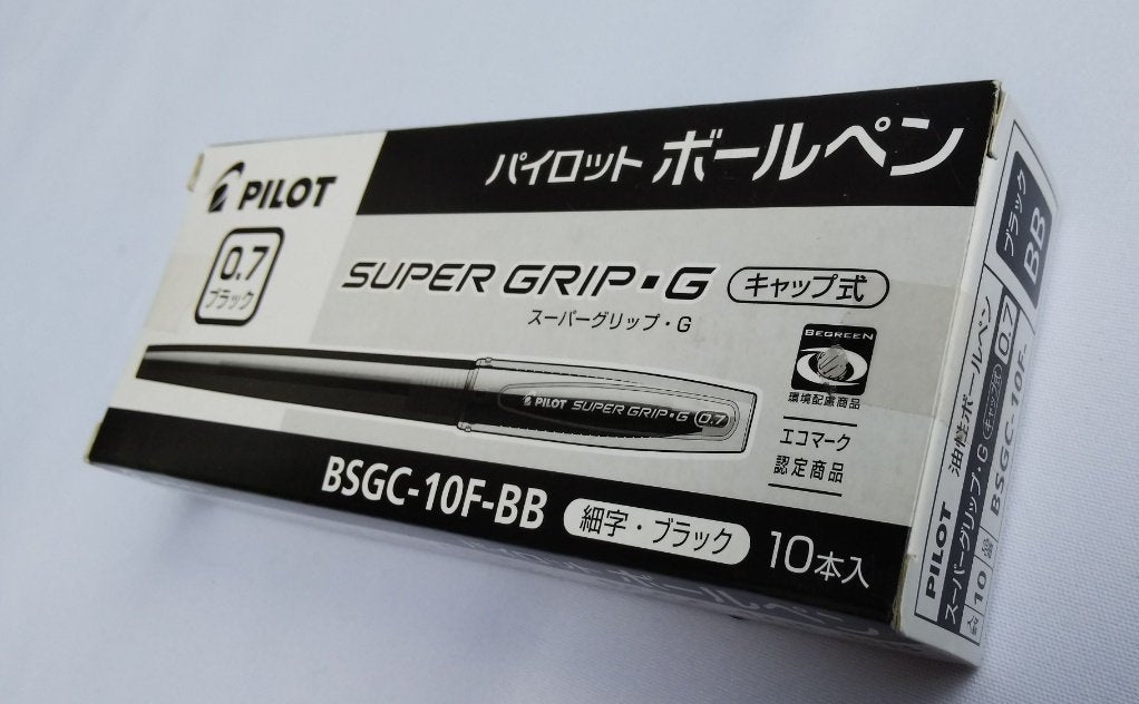 Pilot Super Grip G Fine Point 0.7mm Black Oil-Based Ballpoint Pen Set of 10-Kiichin - The #1 Place for Japanese Goods in Your Hand!