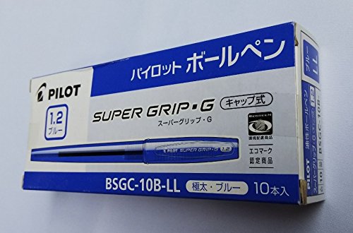 Pilot Super Grip G Oil-Based Ballpoint Pens 1.2mm Blue Set of 10-Kiichin - The #1 Place for Japanese Goods in Your Hand!