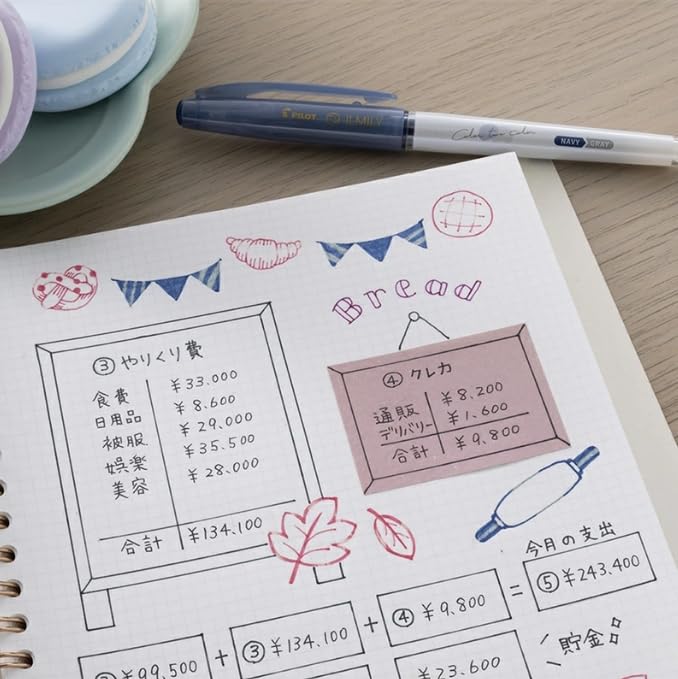 Pilot Illumily 0.4mm Ballpoint Pen Sepia Nemophila - Smooth Writing