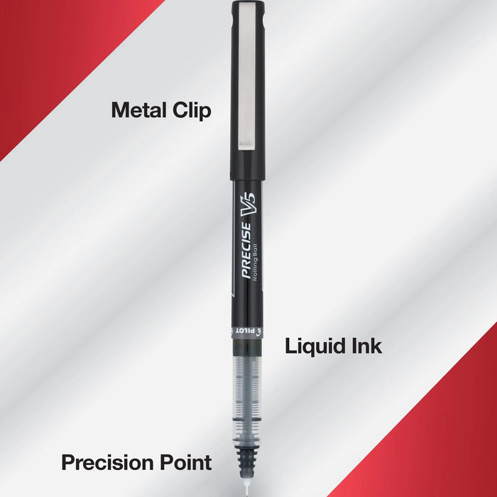 Pilot Precise V5 超細 0.5 毫米液體墨水滾珠筆多種顏色 10 支裝