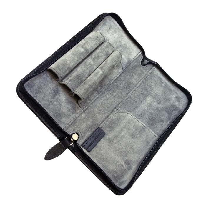 Pilot PSPC01B High-Quality Black Round Zipper Pen Case Ensemble