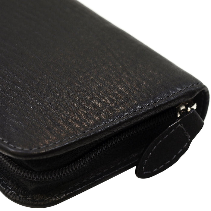 Pilot PSPC01B High-Quality Black Round Zipper Pen Case Ensemble