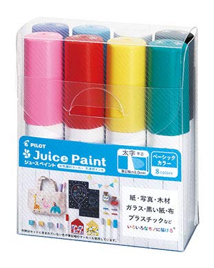 Pilot 8-Color Set Bold Juice Paint Pigment Marker Flat Core Water-Based-Kiichin - The #1 Place for Japanese Goods in Your Hand!