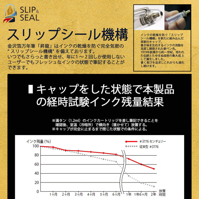 白金世纪金泽箔 Shoryu 粗体钢笔 Pnb-35000H#57-4