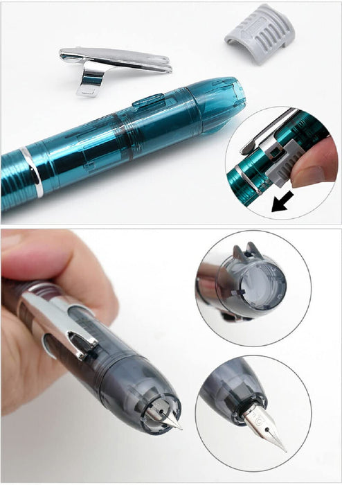 Platinum Curidas Retractable Fountain Pen Abyss Blue Extra Fine 5.5x0.55 Inch - PKN-7000#50-EF