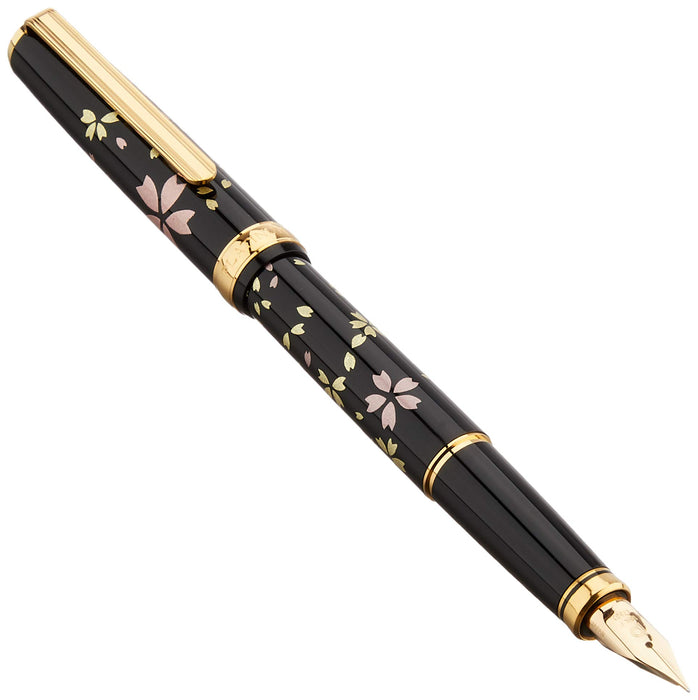 Platinum Fountain Pen Bisaku Modern Makie with Cherry Blossom Design Fine Point Fubuki