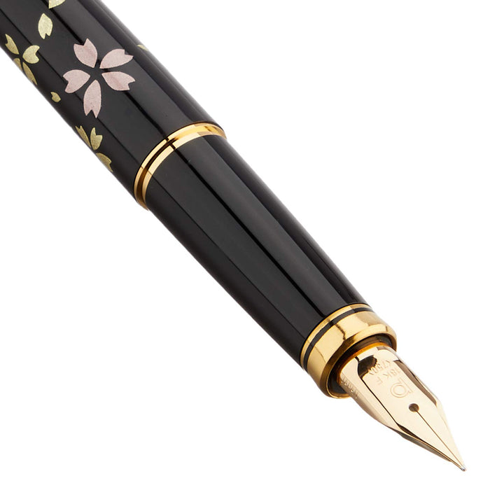 Platinum Fountain Pen Bisaku Modern Makie with Cherry Blossom Design Fine Point Fubuki