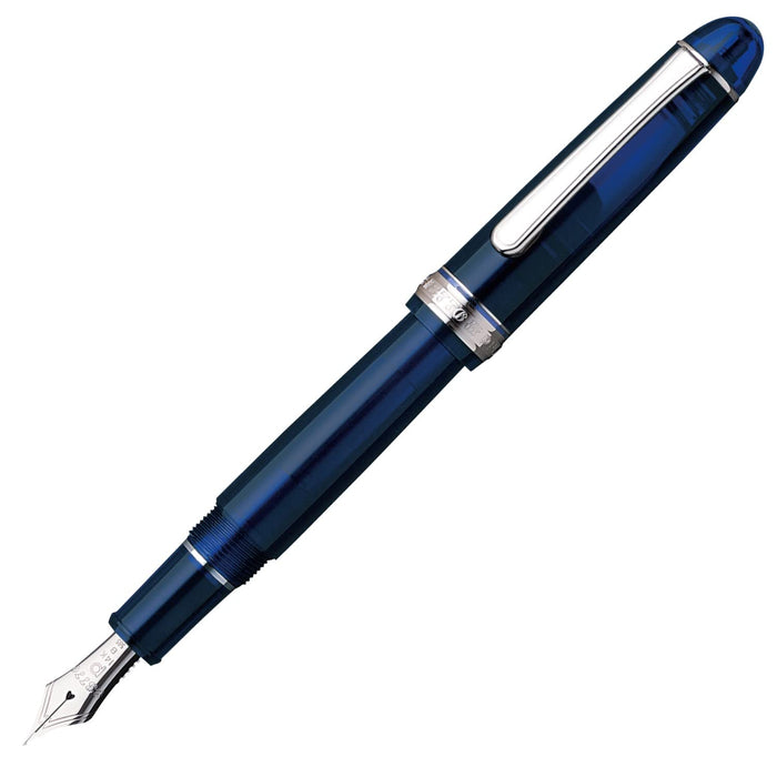 Platinum Fountain Pen 3776 Century Chartres Blue with Fine Point & Rhodium Finish