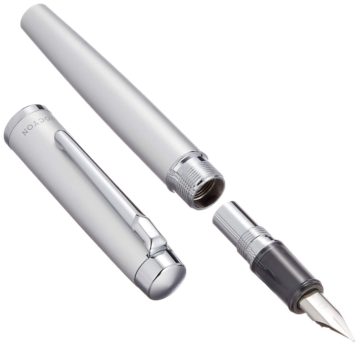 Platinum Satin Silver Fountain Pen Dual-Use M Medium Niprocion Model PNS-8000