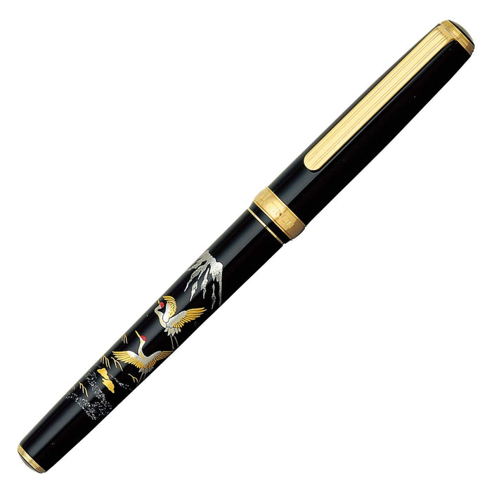 Platinum Fountain Pen Medium Point with Modern Makie Tsuru Design Dual-Use-Kiichin - The #1 Place for Japanese Goods in Your Hand!