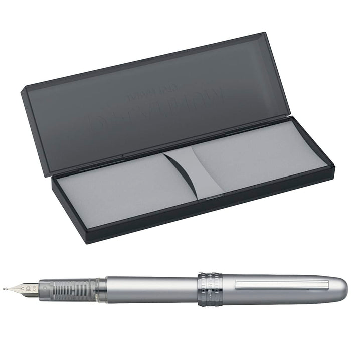 Platinum Plaisir Ice White Fountain Pen with Medium Point PGB-1000B#3-3