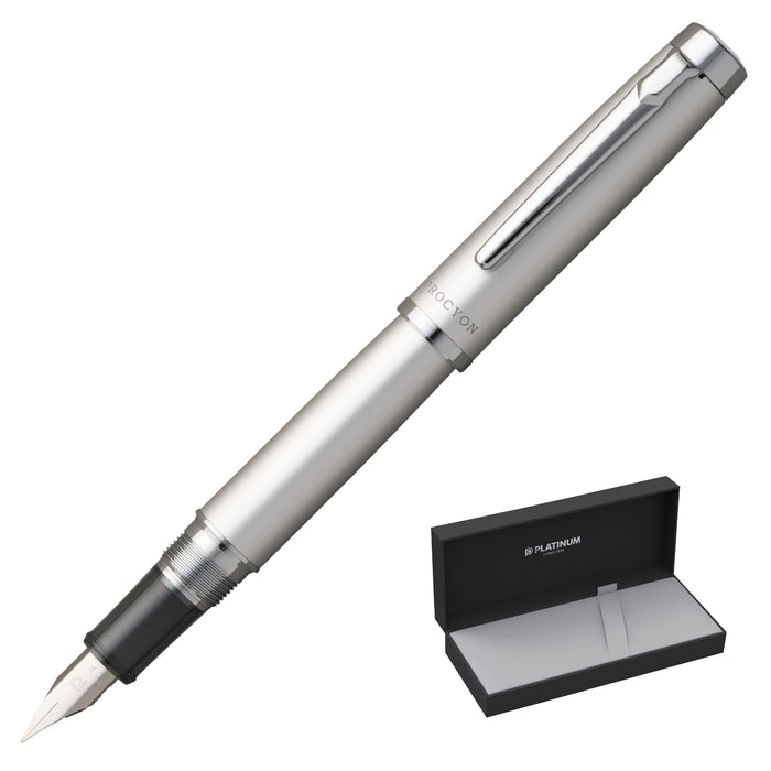 Platinum Procion Luster Fountain Pen Satin Silver Fine Point PNS-8000#79-2