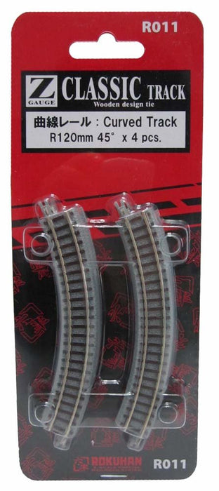 Rokuhan Z Gauge R011 45° Curved Rail R120Mm for Rokuhan Train Set