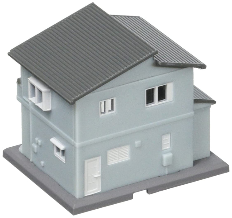 Rokuhan Two-Story House B Blue - Z Gauge Model