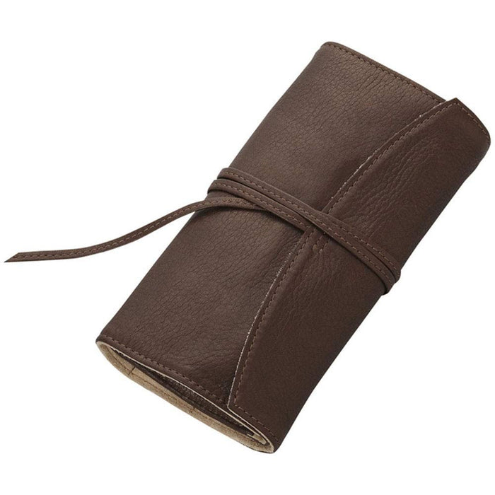 Pilot Dark Brown Roll Type Zippered Pencil Case PSRF5-01-DBN