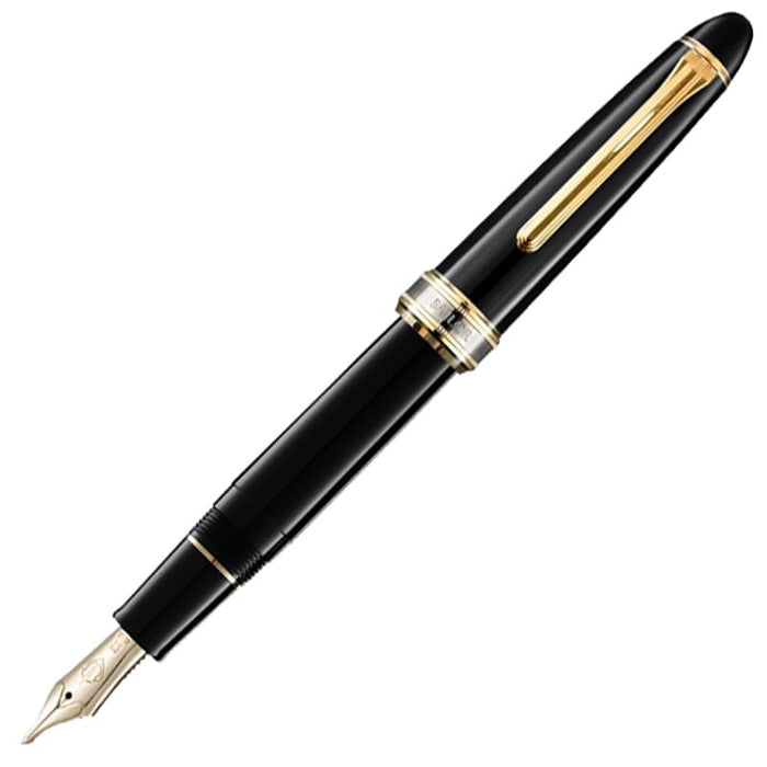 Sailor Fountain Pen 21K Large Cross Point Long Sword Black GT 10-7521-820-Kiichin - The #1 Place for Japanese Goods in Your Hand!