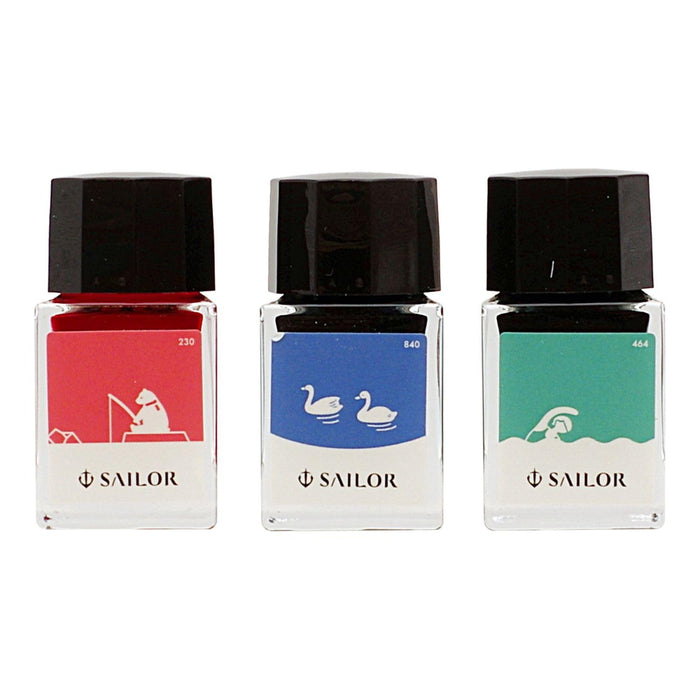 Sailor Fountain Pen Minamo 10ml Bottle Ink 3 Color Set 13-2400-001