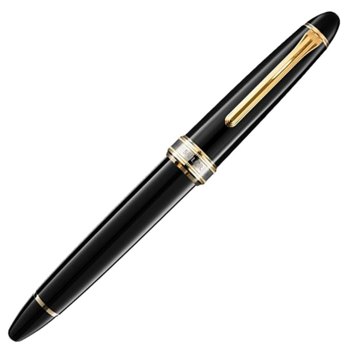 Sailor Fountain Pen - Bold 21K Gold Trim Naginata Honed Black - 10-7121-620