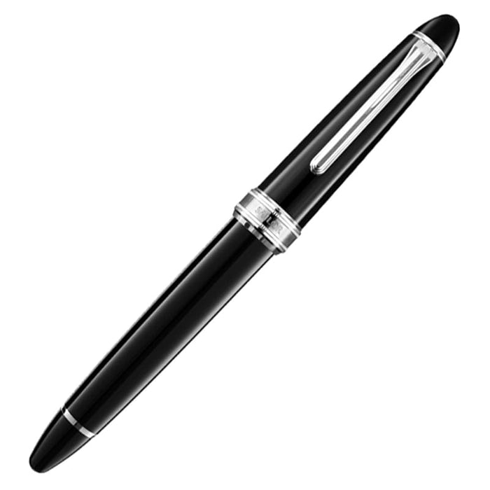 Sailor Fountain Pen Naginata Medium Point 21K Silver Trim Black Model 10-7122-420